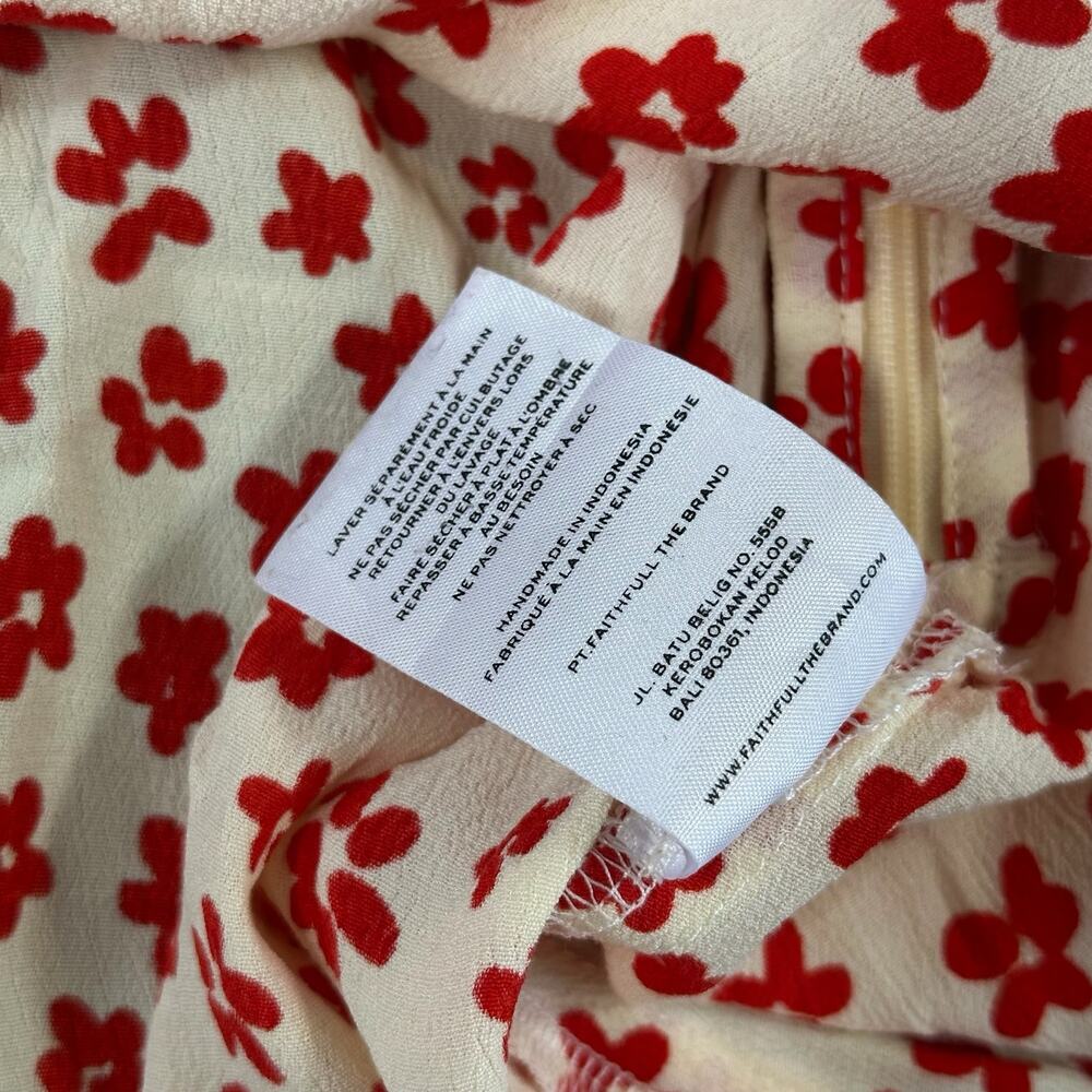 Faithfull The Brand Amias Floral Mini Dress Size 10 - Picture 7 of 8